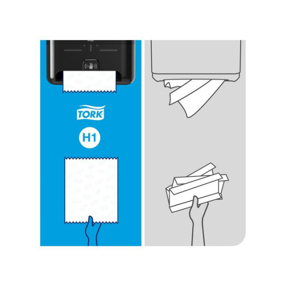 Dispenser TORK sensor håndtørk H1 sort