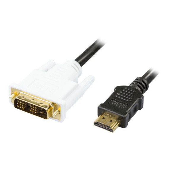 Kabel DELTACO HDMI/DVI M/M 2m sort