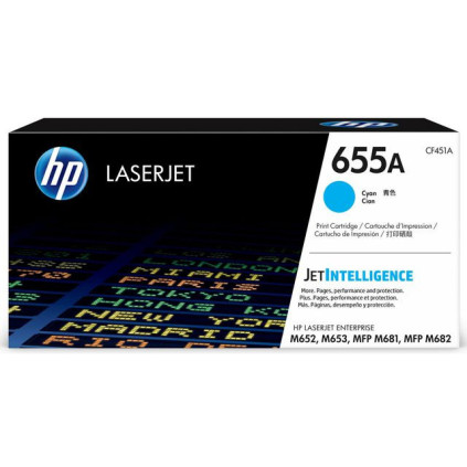 Toner HP CF451A 655A 10,5K Cyan