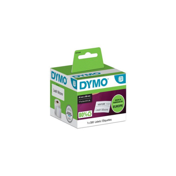 Etikett DYMO navneskilt 41x89mm (300)