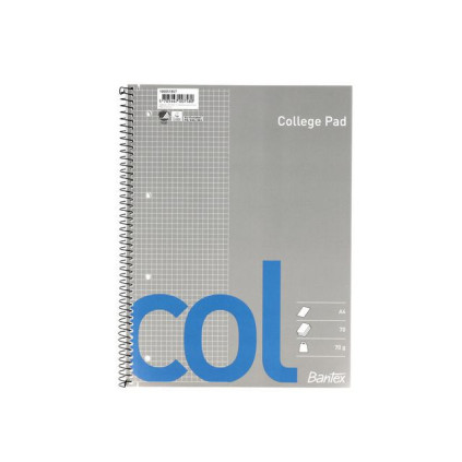 Collegeblokk BANTEX A4 70g 70ark rutet