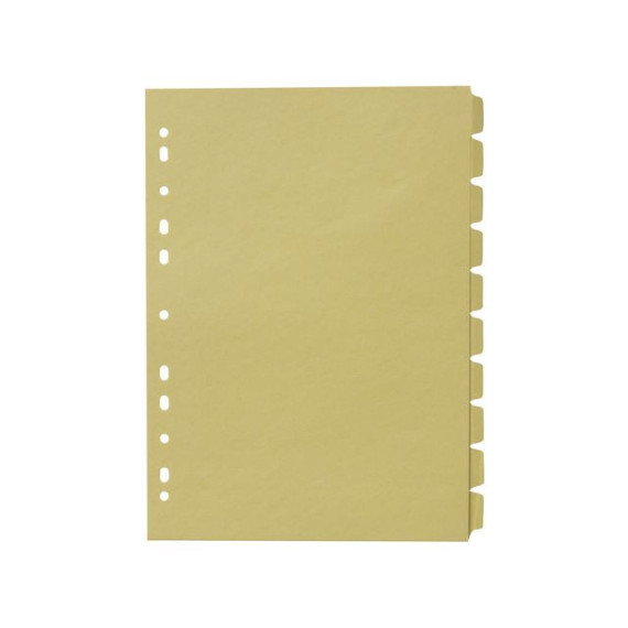 Skilleblad A4 10-delt 150g gul
