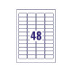 Etikett AVERY polyester 45,7x21,2mm(960)