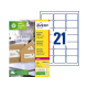 Etikett AVERY resirk 63,5x38,1 (2100)