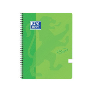 Notatbok OXFORD Touch A4+ 90g lin grønn