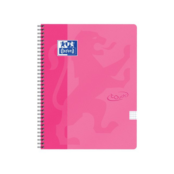 Notatbok OXFORD Touch A4+ 90g rut rosa