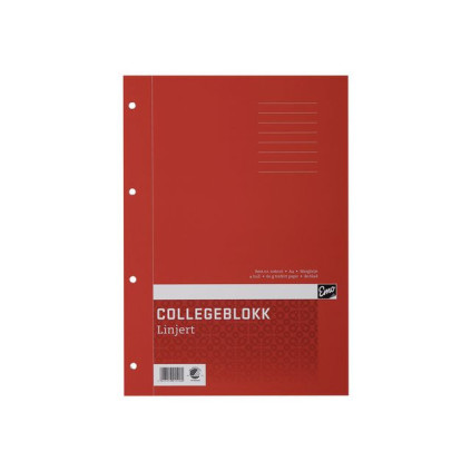 Collegeblokk EMO A4 60g 80bl linjer (2)