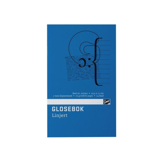 Glosebok EMO 105x170mm 70g 24bl 7mm
