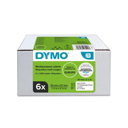 Etikett DYMO Universal 57x32mmx1000 (6)