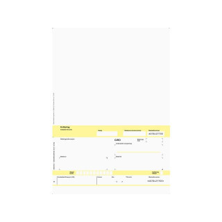 Faktura/giro A4 laser 1x hvit (500)