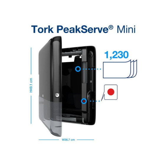 Dispenser TORK PeakServe® Mini H5 sort