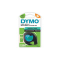 Tape DYMO LetraTAG 12mm plast sort/grønn