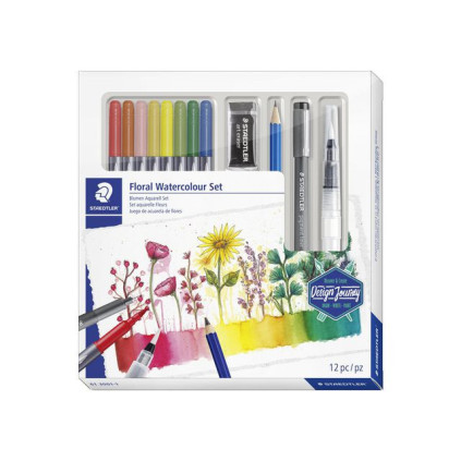 Tegnesett STAEDTLER Floral waterc. (12)