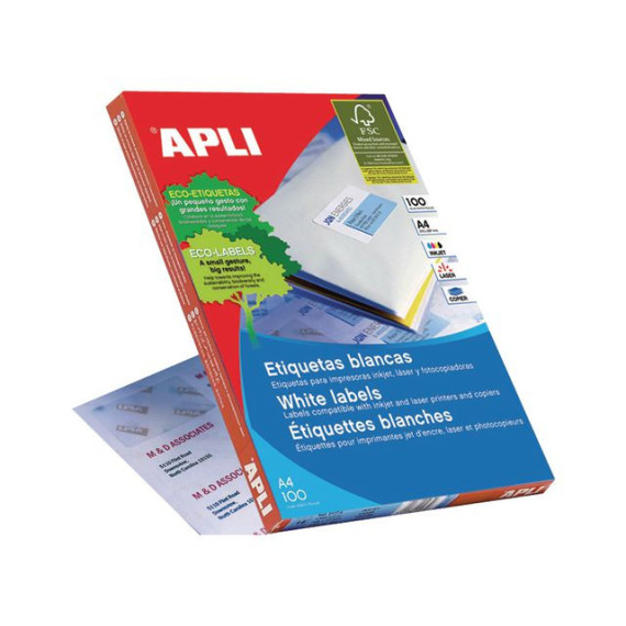 Etikett APLI 70,0x25,4 hvit (3300)