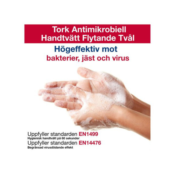 Såpe TORK Antimikrobiell Flyt. S4 1000ml
