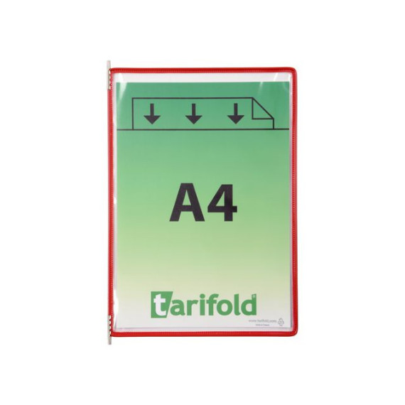 Lomme TARIFOLD A4 PP rød (10)
