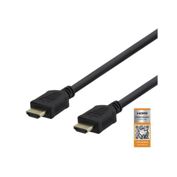 Kabel DELTACO HDMI M/M 4K 3m sort