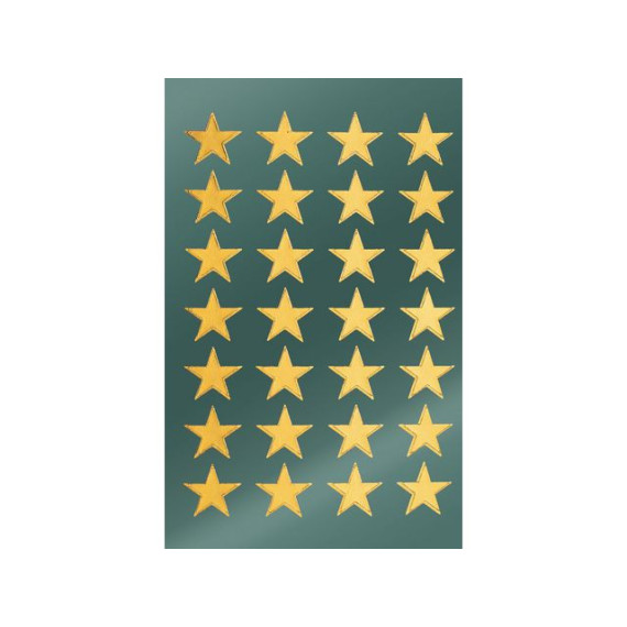 Etikett AVERY dekor gullstjerner (2)