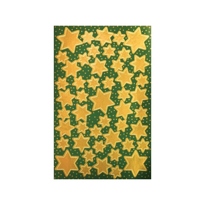 Etikett AVERY dekor gullstjerner ass (2)
