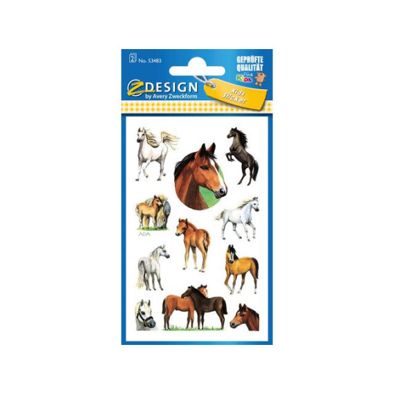 Etikett AVERY dekor hester (2)