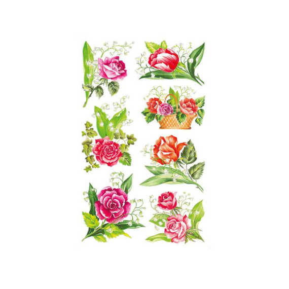 Etikett AVERY dekor blomster roser (3)