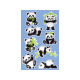 Etikett AVERY dekor pandaer