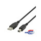 Kabel DELTACO USB 2.0 A/B 2m sort