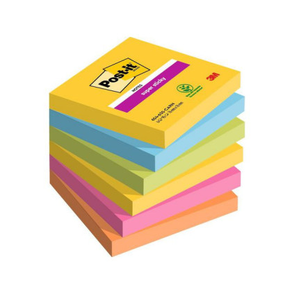 Notatblokk POST-IT SS 76x76mm Carni(6)