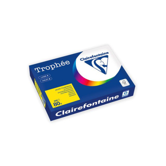 Kopipapir TROPHEE A4 80g rapsgul (500)