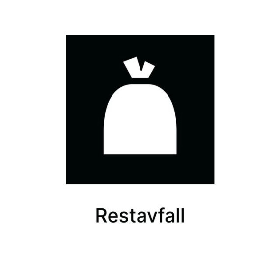 Etikett Restavfall A4