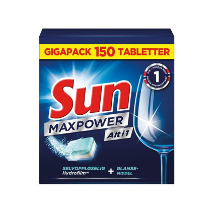 Maskinoppvask SUN Alt i 1 MaxPower (150)