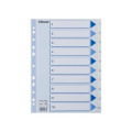 Register ESSELTE A4 plast 1-10 blå/hvit