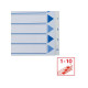 Register ESSELTE A4 plast 1-10 blå/hvit
