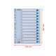 Register ESSELTE A4 plast 1-12 blå/hvit