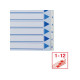 Register ESSELTE A4 plast 1-12 blå/hvit