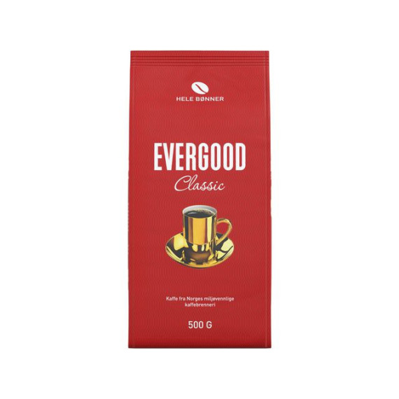 Kaffe EVERGOOD classic hele bønner 500g