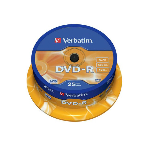 DVD-R VERBATIM 4.7GB 16X spindle (25)