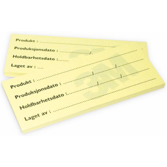 Matmerking POST-IT 100x40mm gul (6)