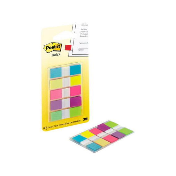 Index POST-IT 683 smal i disp. 5 farger