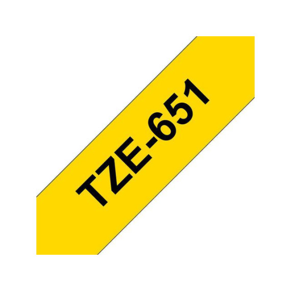 Tape BROTHER TZe-651 24mmx8m sort/gul