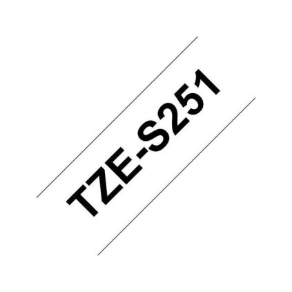 Tape BROTHER TZe-S251 24mmx8m sort/hvit
