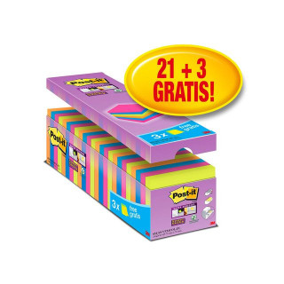 Notatblokk POST-IT SS 76x76 ass (24)