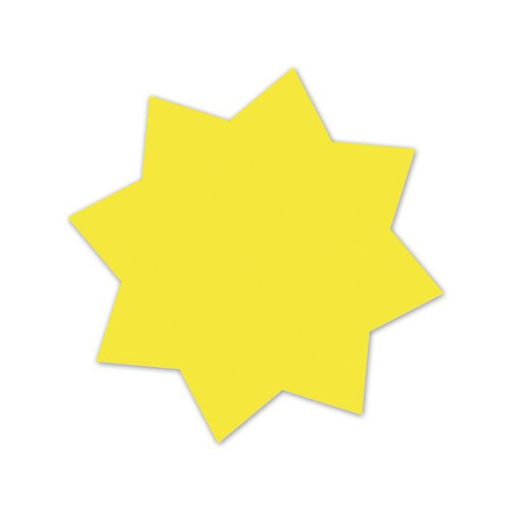 Salgsplakat stjerner 18cm/300g n.gul 20p