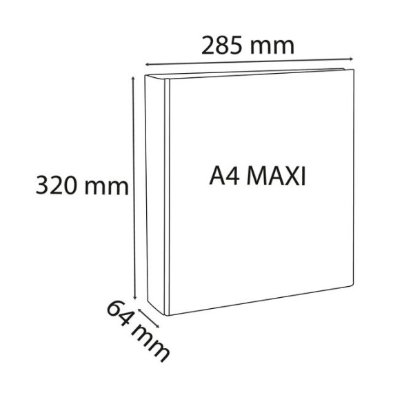 Innstikkperm EXACOMPTA A4+ 2D 40/64 hv