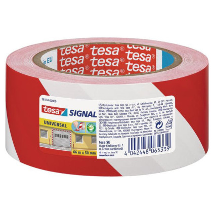 Tape TESA PP gulv/varsel rød/hvit