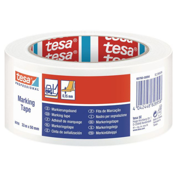 Tape TESA PVC gulv/varsel hvit