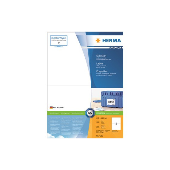 Etikett HERMA premium A4 210x148mm (100)