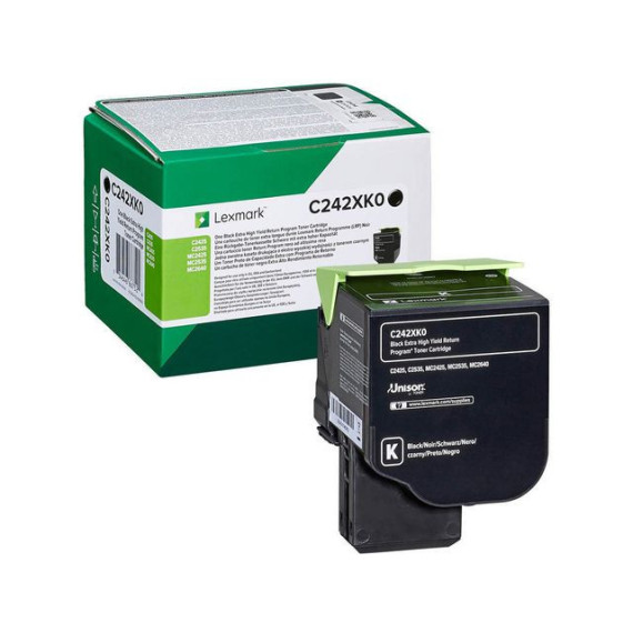 Toner LEXMARK C242XK0 Sort