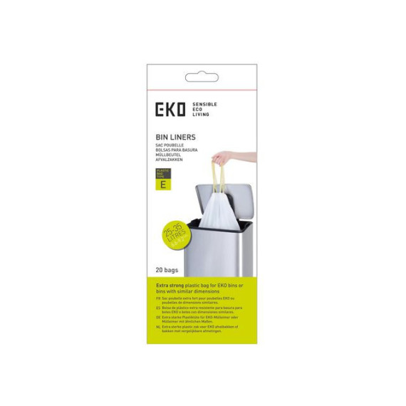 Avfallspose EKO E 55x70 25-35L hvit (12)