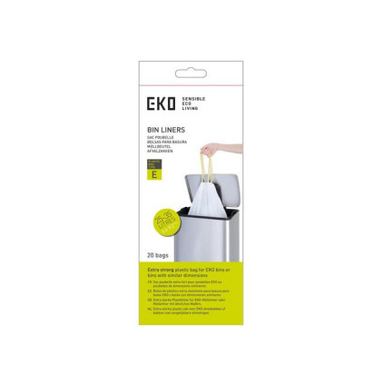 Avfallspose EKO E 55x70 25-35L hvit (12)